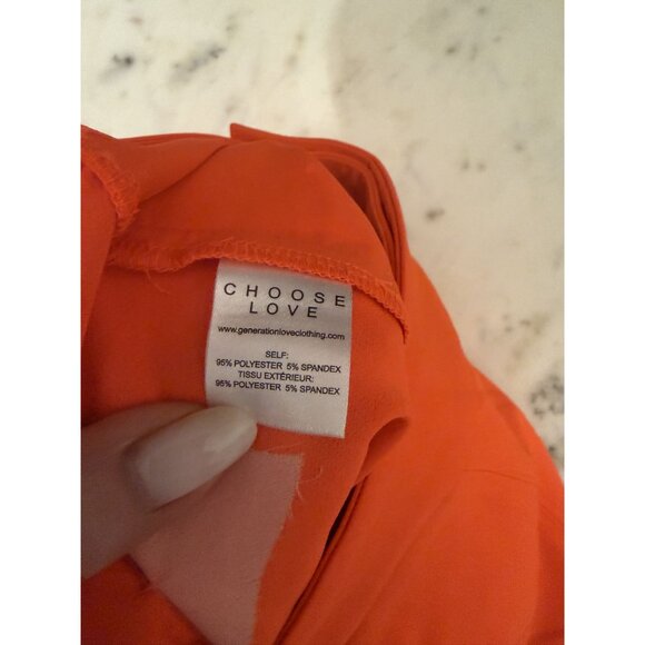 NWT Generation Love Lucca Crepe Pants Papaya Orange Flare Size 00 $248 [jb] - Picture 8 of 8